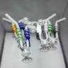 Glaspfeifen Rauchen geblasener Wasserpfeifen Herstellung mundgeblasener Bongs Klassisches Zigarettenset aus farbigem Glas mit Sockel