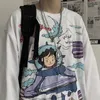 Erkek Tişörtler Harajuku Erkekler Uzun Kollu T-Shirts Sonbahar Gotik Vintage Baskı Ulzzang Moda Sokak Giyim Baggy Kore Modaya BF Plus Tops 230204