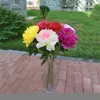 Decorative Flowers High Quality Simulation Single Large Peony Silk Flower Bouquet Wedding Home Living Room Floor Decoration Fake Artificial