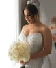 Glamoureuze zeemeermin trouwjurken lieverd mouwloze tule met een groot aantal parels holle backless hof jurk op maat gemaakte plus size vestidos de novia