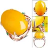 Anneaux de mariage couleur Rose grande pierre Imitation cire d'abeille bijoux de fête élégants pour femmes filles ouverture bague en gros