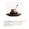 Schalen 4PCS Japanisches Keramikgeschirr flacher Platten Reis Schüssel Ein-Personen-Salat Retro Round Haushalt CN (Ursprung)
