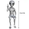 Dekorative Objekte Figuren im Weltraum Alien Statue Marsianer Garten Figur Set Gartendekoration Outdoor Jardineria Decoracion Support Drop verschifft 230204