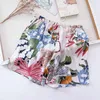 Kvinnors sömnkläder sovande shorts för kvinnor korta byxor dragkastficka sommar hem tecknad djur elastisk midja lös casual strand