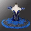 Zużycie sceniczne Velvet Blue Bird Ballet Tutu Black Swan Professional na rywalizację lub wydajność LD8983