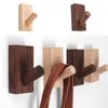 Hooks & Rails Solid Wood Brass Decorative Creative Wall-Mounted Living Room Bathroom Coat Hook Wooden Kitchen Supplies Key