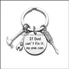 Key Rings Fashion Dad Letters Creative Hammer Screwdriver Wrench Keyring Handbag Decor Tassel Hanging Pendant Fathers Day Gifts Drop Ot2Zd
