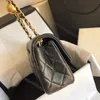 Designer Shoulder Bag Classic Plaid Flap CF Caviar Handbag Gold Chain Lambskin Leather CC Bag solid color Quilted lady messenger bag