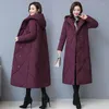 Frauen Trenchcoats 6XL Daunen Baumwolle Jacke Frauen Winter Erweiterte Parkas Mittleren Alters Weibliche Dicke Warme Mit Kapuze Mantel Femme C1671