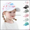 볼 캡은 캐주얼 만화 인쇄 조정 가능한 어린이 야구 모자 4 계절 아기 모자 드롭 배달 패션 액세서리 모자 SC Otgyk
