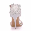 Chaussures de robe Comemore Crystal Queen Femmes Sandales Fleurs Perle Stilettos Mariée 9cm Soirée Soirée Talons Hauts Pompes De Mariée Chaussures De Mariage 2021 G230130