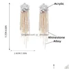 ダングルシャンデリアファッションメタルアクリルラインストーン幾何学タッセルイヤリングパーティーシンプルレディースジュエリードロップ配信DH79Q