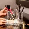 Förvaringslådor Makeup Brush Box Lipstick Organizer Transparent Akryl Cosmetics Jewelry Office Supplies Business Plastic Plastic