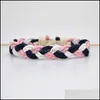 Charm Bracelets Ethnic Colored Cotton Fabric Hand Rope Hit Color Pattern Bracelet Anklet Accessories Nanashop Drop Delivery Jewelry Dhqzc