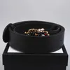 20 Color Luxury designer Belt G Buckle Fashion Genuine Leather Women Belts For men Letter Double Big gold classical 105-125 cm Belt Cowhide