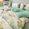 Bedding sets Ins Style Bedding Set Nordic Single Double Flat Sheet Duvet Cover Pillowcase Soft Microfiber Full Queen Size Bed Linen 230204