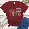 1976年に作られた女性のTシャツヴィンテージ限定版テープケース面白い女性シャツ