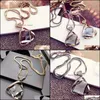 Pendant Necklaces Jewelry Necklace Simple Triangar Crystal Mosaic Sweater Chain Irregar Snake Bone Vipjewel Drop Delivery Pendants Dhtrv