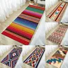 Carpet Bohemian Style Flannel Kitchen Mat Entrance Doormat Living Room Bedroom Floor Long Hallway Bathroom AntiSlip Rug 230204