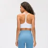 Yoga outfit Solid Color Thin Strap Women's Bra Sexig Y-formad Back Sports Crop Fitness Seamless Push Up Underwear Gym Clothing Topp