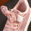 Baskets Bébé Filles Chaussures Enfant En Bas Âge Enfants Bébé Filles Garçons Chaussures Décontractées Paillettes Bowknot Cristal Run Sport Baskets Chaussures Pour Filles 230203