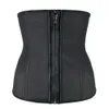 Taille et abdominaux Shapewear femmes Latex formateur corps Shaper corsets avec fermeture éclair Cincher Corset haut minceur ceinture noir Shapers grande taille 0719