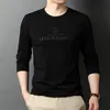 Men's T-Shirts Top Quality Fashion Brand 95% Cotton 5% Spandex Mens Casual Long Sleeve t Shirt Plain Round Neck Tops Men Clothes 230204