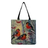 Abendtaschen Damen Shopping Outdoor Print Reise Strandtasche Natürliches Tier Vogel Anpassbare Handtasche Damen Schulter Chinesischer Stil