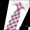 Cravates de cou Business Polyester Mens Cravate Cravate 7.5cm pour hommes Formel Luxe Mariage Drop Livraison Accessoires de mode Othpw