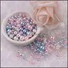 Lucite en plastique acrylique 150pcs Colorf ABS Imitation en plastique Perles de perles de 38 mm Rounds avec des trous