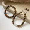 Strand 2023 Sandalwood pärlstav armband för kvinnor män tibetansk buddha handledskedja bön buddhism smycken gåva