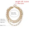 Choker Youvanic Gold Color Multilayer Punk Link Chain Thick Necklace Hip Hop Couple Fashion Jewelry For Women Men Collares 2600