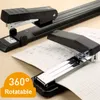 STAPLERS Kraftfulla roterbara arbetsbesparande Stapler Studentkontor kan boka Middle Seam Long Arm Holding Medium Stapler Stationery 0414 230203