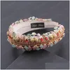 Винтажные роскошные роскошные FL Colorf Crystal Bohemia Beads Bears Bands Arinestone аксессуары для волос выпадают ювелирные украшения для волос Dh5n2