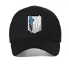 Ball Caps Cotton Aot Regiment Dad Hat Printing Baseball Cap Women Men Snapback Hats Black Shield Attack On Titan