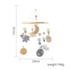 Rattles Mobiles 1Set Baby Mobile Rattles Toys0-12 månader Anpassningsbara namn Space Bed Bell Room Decor Kids Musical Hanging Toy Födelsedagar 230203