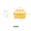 Dinnerware Sets Cartoon Children's Lunch Box Ns Wind Girl Cute Fruit Office Workers Can Microwave Oven Heating Picnic