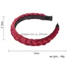 Stirnbänder Mode Braid Stirnband Weiche Flanell Haarband Frauen Rutschfeste Zähne Kopfbedeckung Turban Klassische Haar Hoop ADT Zubehör Drop De Dhfko