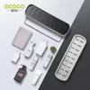 Bathroom Shelves ECOCO Bathroom Shelf Storage Rack Holder Wall Mounted Shampoo Spices Shower Organizer Bathroom Accessories with Towel Bar 230204