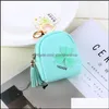 Keychains Lanyards Flower 작은 가방 여성 PU 가죽 코인 지갑 패션 젤리 핸드백 소녀 카드 홀더 어린이 지갑 키링 DR OTT5B