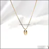 Pendant Necklaces Fashion Sea Beach Boho Shells For Women Bohemian Gold Sier Charm Chains Simple Jewelry Gift Drop Delivery Pendants Ott1M