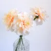 Kwiaty dekoracyjne 10pcs Pojedynczy gałąź Dahlia Silk Flower Wedding Road Leads Dekoracja Bukiet Bride Hand Holding Home Display Floral