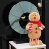 Christmas Decorations Gingerbread Man For Home Tree Ornament Xmas Standing Figurines Festival Gift