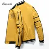 Mens Jackets DiMusi Autum Winter Bomber Zipper Jacket Male Fashion Streetwear Pilot Coat Casual Slim Fit Baseball Men Clothing 230203