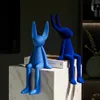 装飾的なオブジェクト図形クリエイティブウサギ彫像北欧ホームリビングルーム装飾カワイイルーム装飾デスクアクセサリーミニチュア図230204