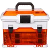 Flambeau Outdoors T4P Pro Multiroder Fishable Fishable Tackle Box مع تقنية Zerust Anti Corrosion White/Orange