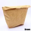 Dinnerware Sets Kraft Paper Lunch Bag Large Capacity Foldable Insulated School Preservation Reuse Waterproof Heatable Box