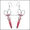 Charme Drôle Halloween Horreur Spooky Bloody Cuisine Couteau Personnalité Boucles D'oreilles Femmes Géométrique Hiphop Rock Drop Livraison Bijoux Otn2W