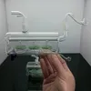 Glazen rookpijp water waterpoel klassiek horizontale buis zand kern filtratie dubbele glazen waterfles