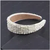 Fasce Personalità Stile Europeo Lusso Cristallo Strass Fascia Donna Spessa Spugna Hairbnad Consegna Goccia Gioielli Hairjewelr Dh8Rk